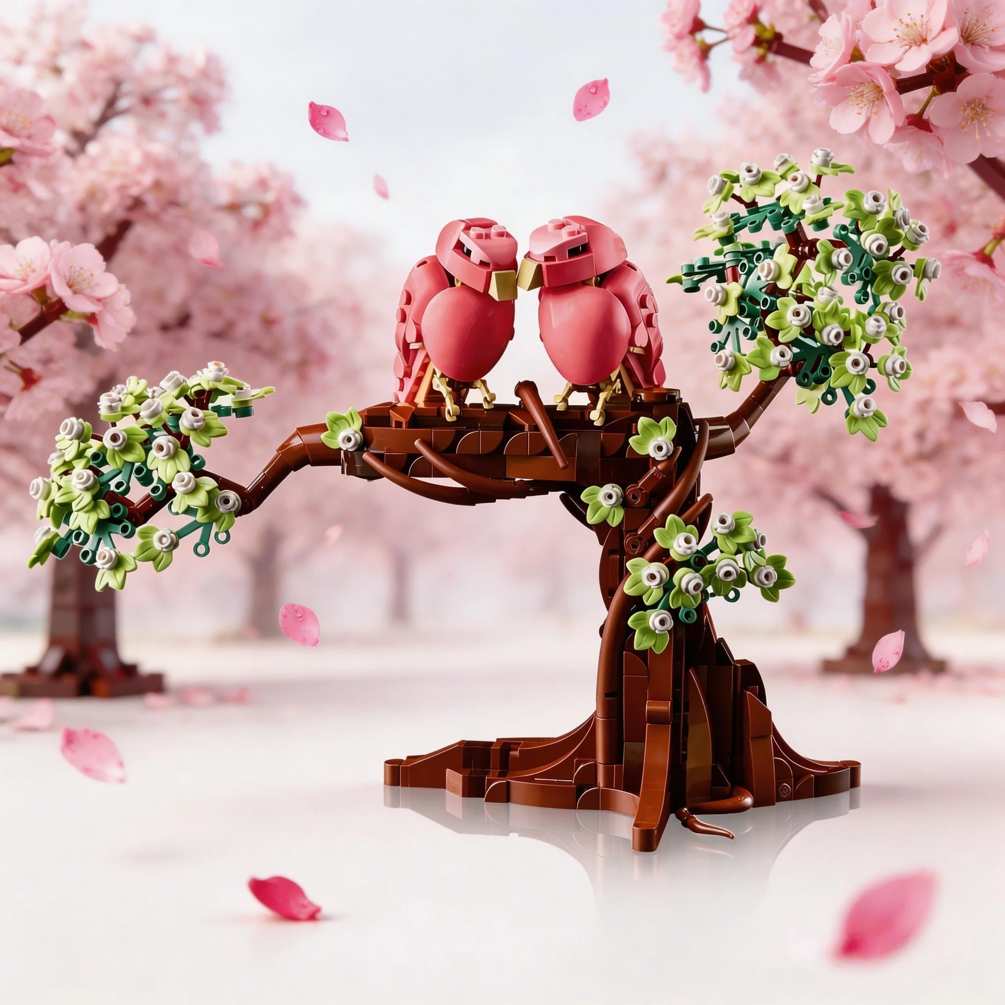 750 peças Novo Kit Criativo de Blocos de Montar Modelo Pássaro do Amor, Ideias DIY para Móveis e Decoração, Brinquedos de Montar, Presentes de Aniversário