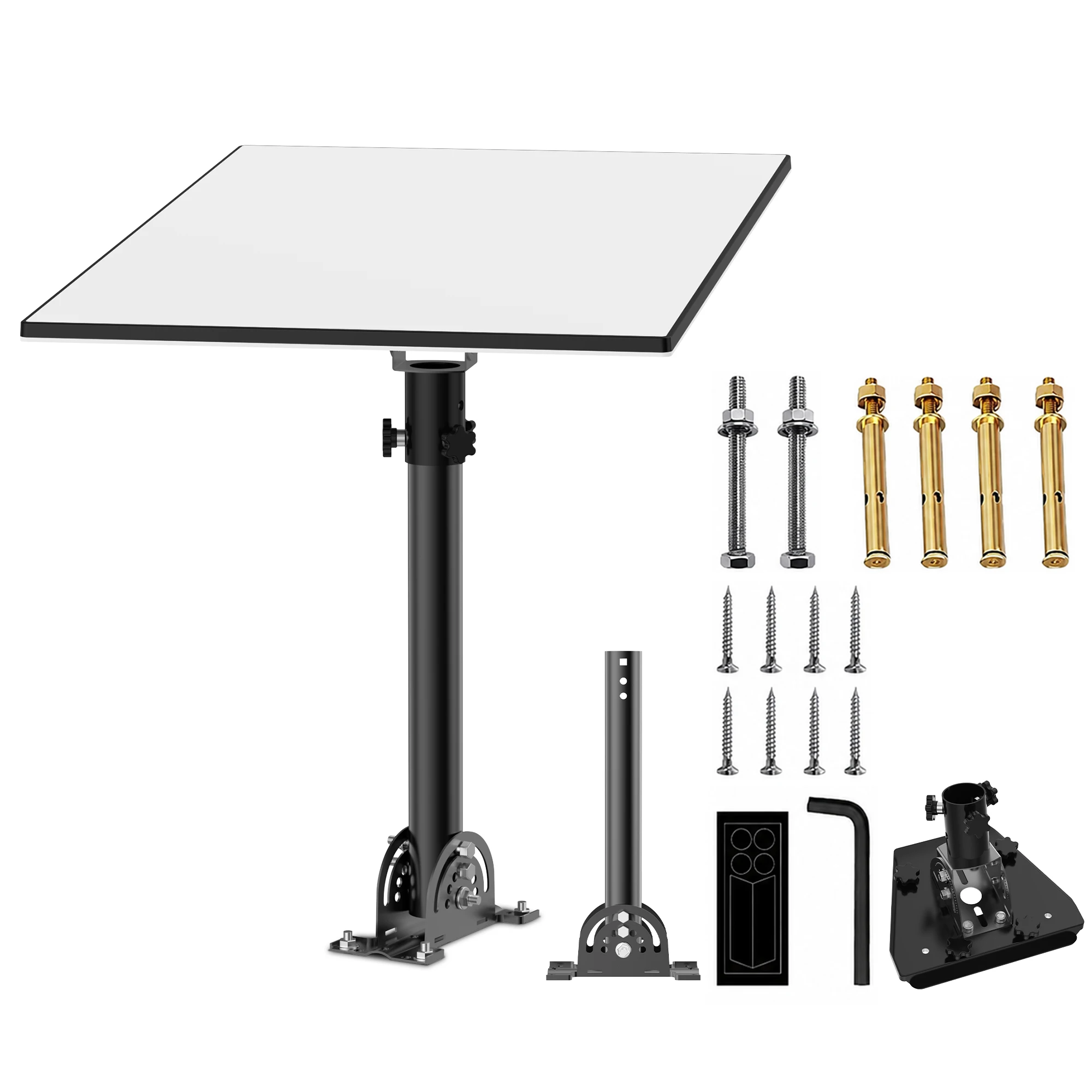 Starlink Gen 3 Mount Bracket,160° Tilt,Heavy-Duty Metal Starlink Mount with Pipe Adapter,Compatible Standard 4 X,Enterprise Dish