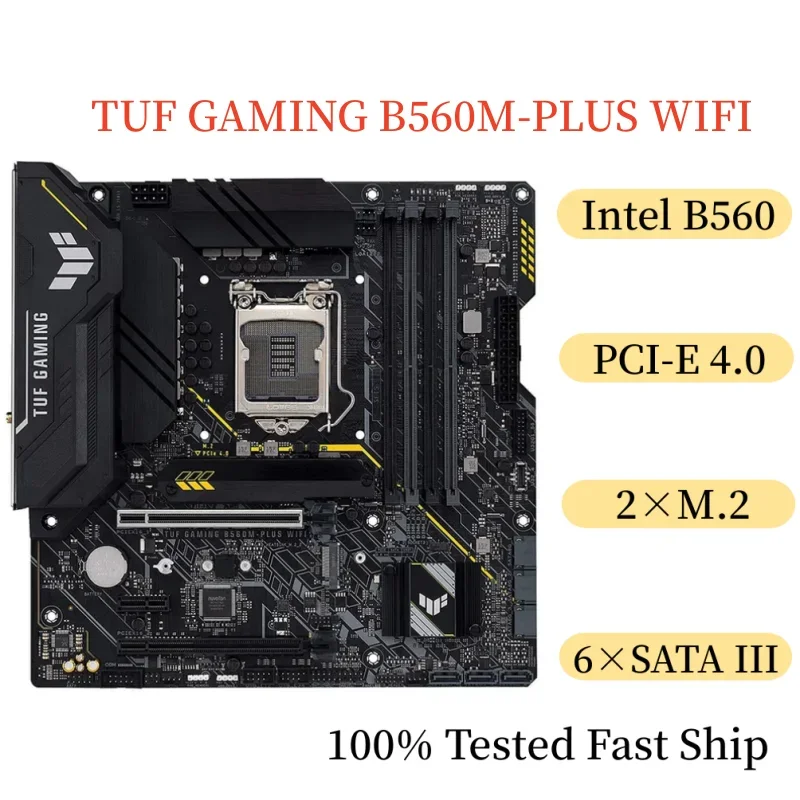 

Для TUF gaming B560M-PLUS материнская плата с WiFi 128GB LGA 1200 DDR4 micro ATX материнская плата 100% протестирована Быстрая доставка