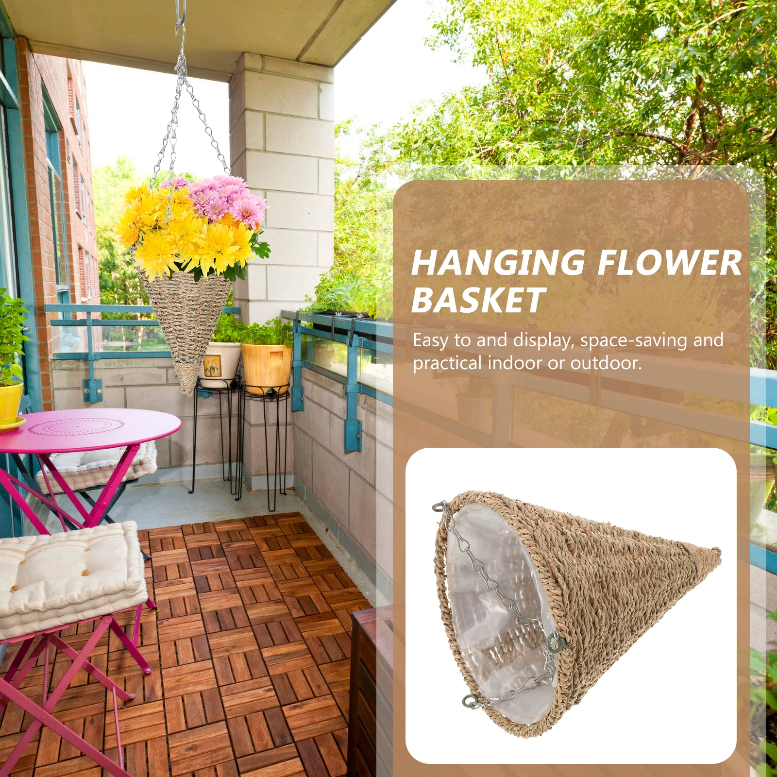 

Small Large Hanging Planters Basket Flower Pots for outside Flowerpot Wall Shaped Outdoor