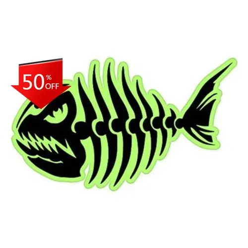 

Fish Skeleton Scary Tribal Aesthetic Motor Home Window Laptop Bumper Waterproof Vinyl Decal Decoration Vintage Trendy