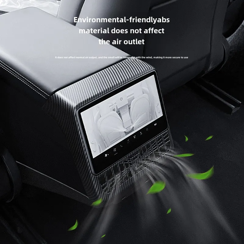 For Tesla Model 3 Highland 2024 Rear Center Console Air Outlet Cover Vent Outlet Dust Cover Car Styling Interior Accessories