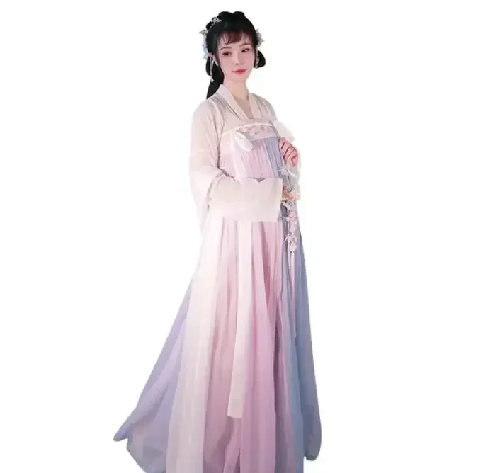 

2024 Chinese Hanfu Female Style Ancient Tang Ming Women Costume Elegant Skirt Girl Retro Stage Performance Clothing Ancient