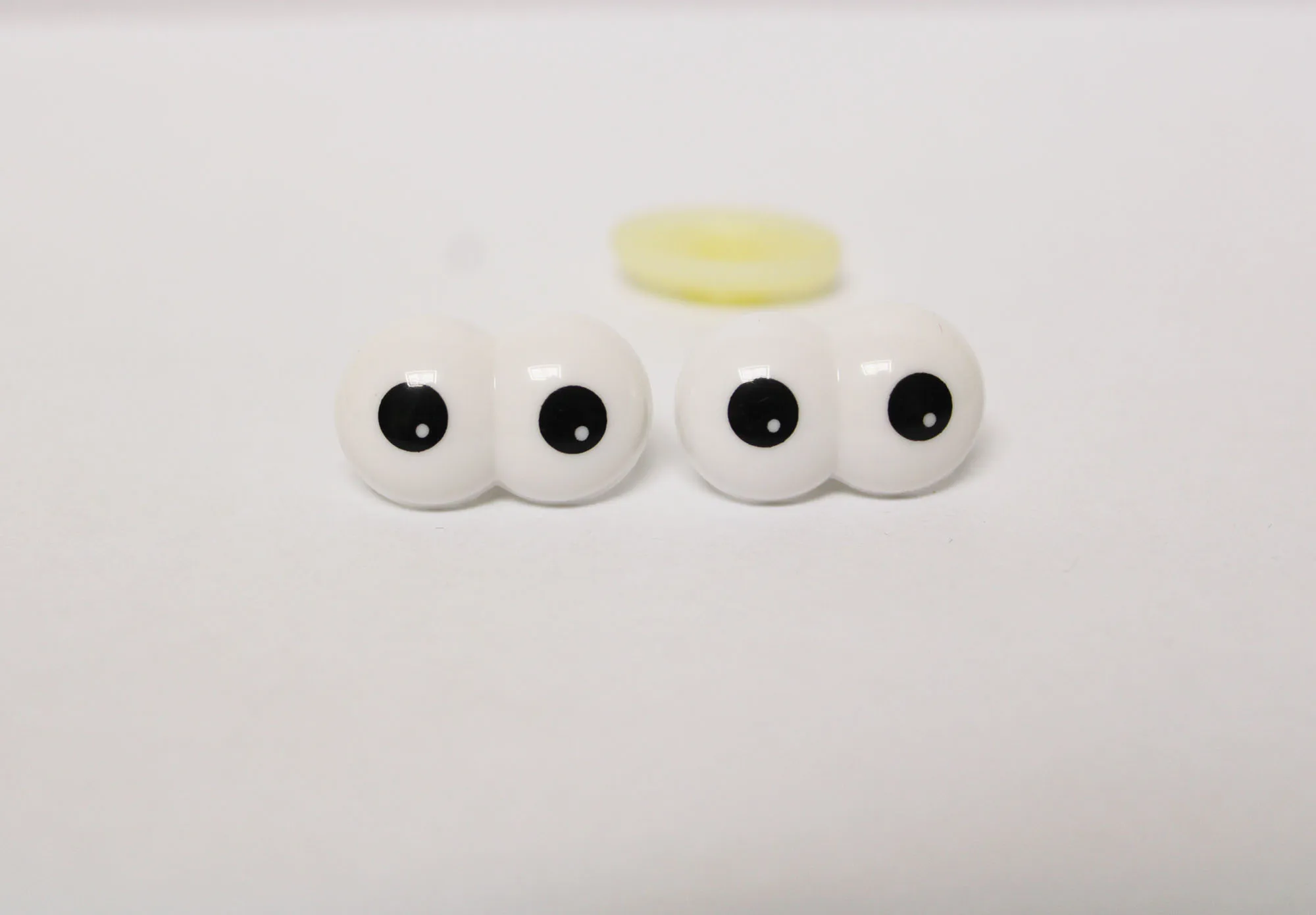 20pcs 14x23mm white plastic cartoon eyes safety doll eyes with washer for plush handcraft findings