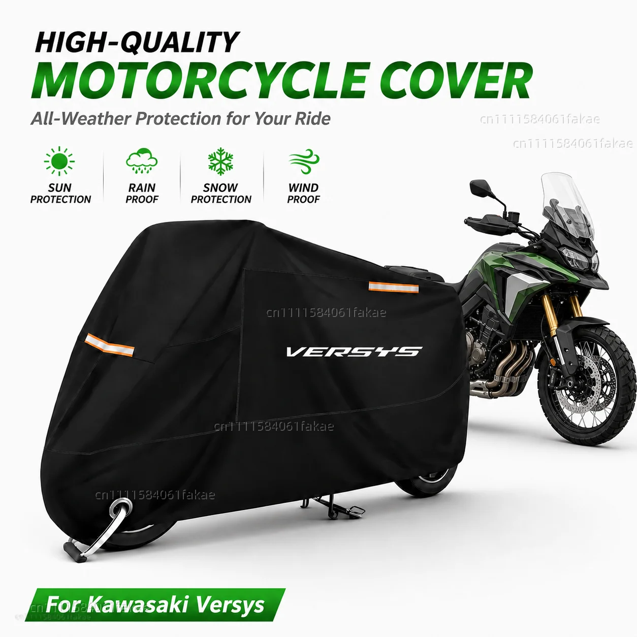 

Motorcycle Cover Waterproof Outdoor All Season Dustproof UV Protective Moto Scooter Rain Cover For Kawasaki Versys 650 300 300X