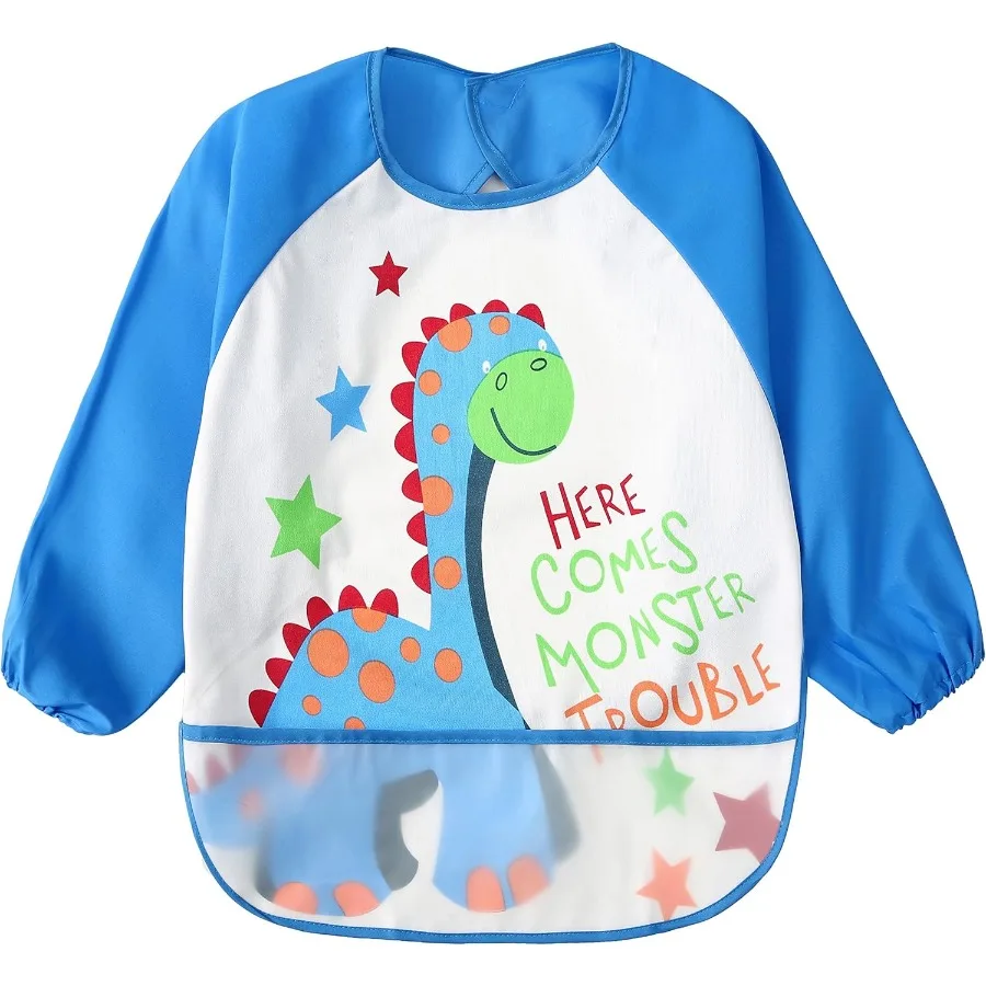 Bavoir imperméable et essuyable pour manger et jouer, idéal pour les enfants âgés de 6 à 36 mois, durable et easytoclea