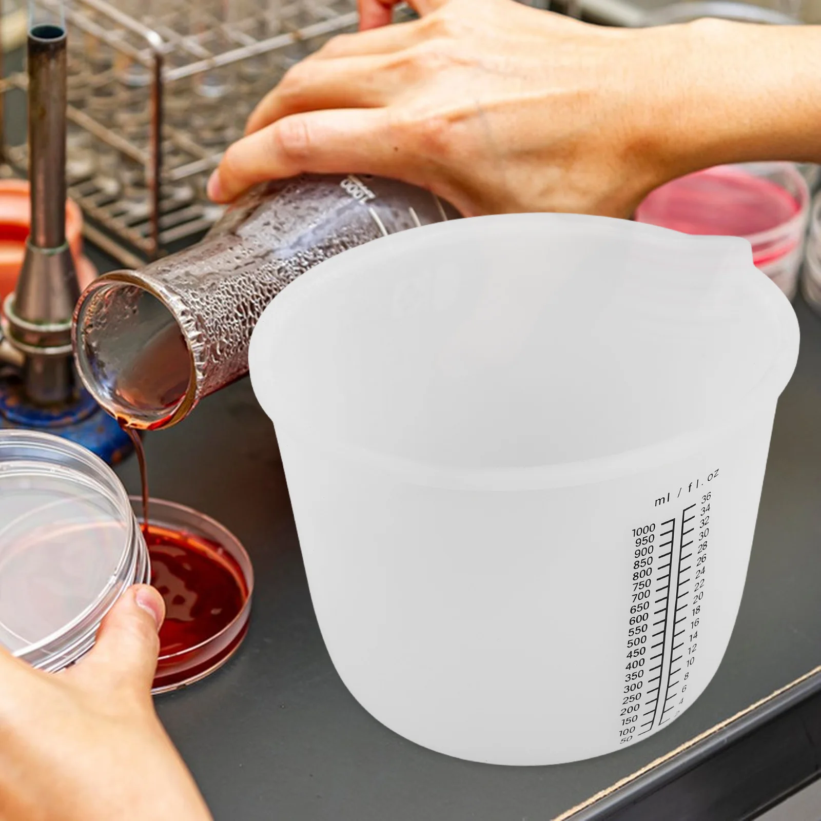 Large Silicone Measuring Cup for Resin DIY Clear Measurement Flexible Silicone Handmade Oil Measuring Cup Measure Cups