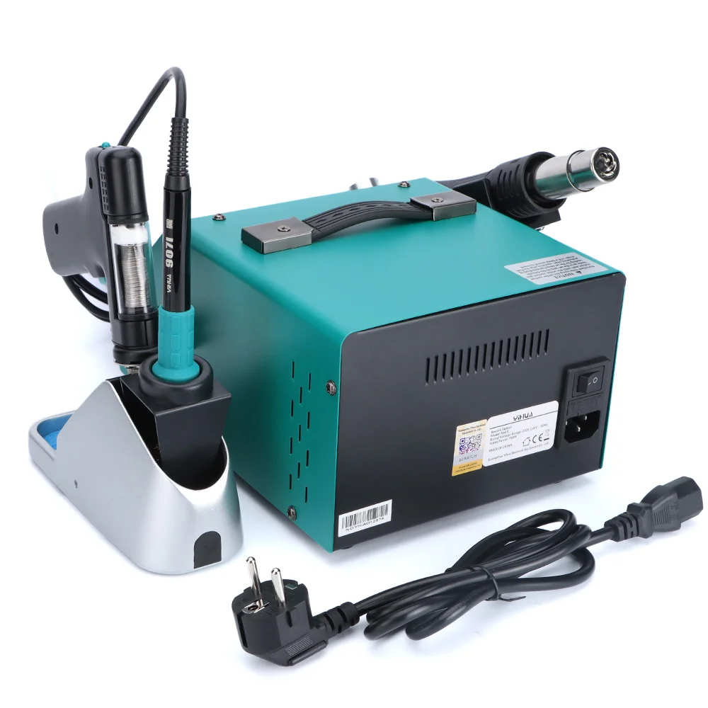 YIHUA 948-II 4 in 1 SMD Smart Hot Air Desoldering Automatic Sleep Suction Tin Soldering Iron Rework Stations view 5