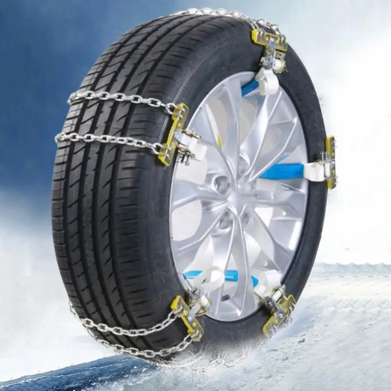 Car Truck Tire Snow Chains Winter Wheel Belt Mud Sand Roadway Safety Adjustable Anti-Skid Snow Chains for Snow Ice Mud Road