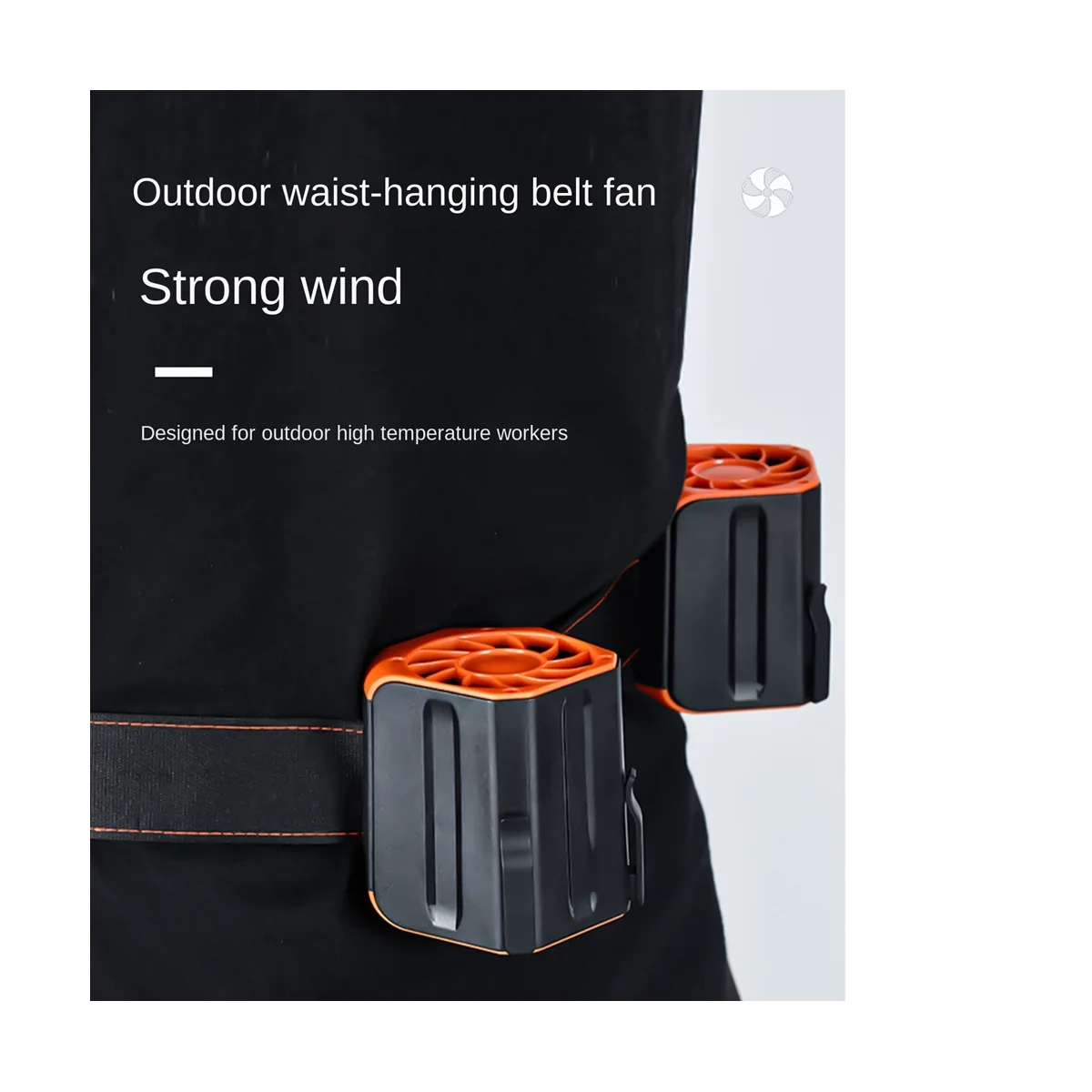 

Портативный подвесной поясной вентилятор с тремя головками, 12000 мАч, портативный вентилятор, мощный вентилятор для работы на открытом воздухе-HIM