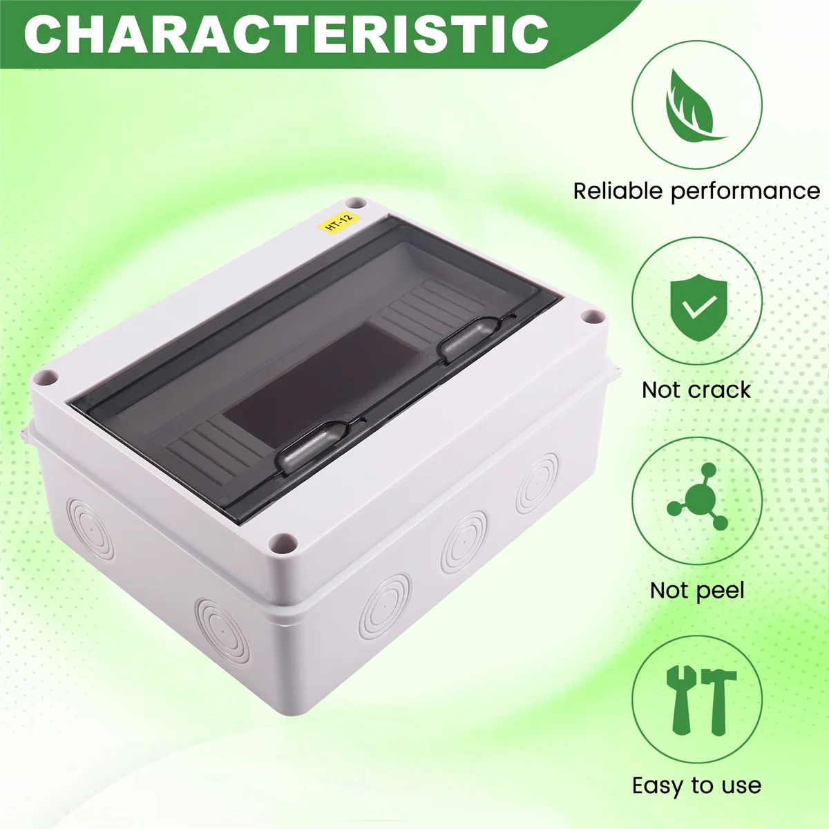A99T HT-12 Way IP65 Mcb Breaker Box Distribution Protection Box ABS Power Electronic Din Rail Enclosure for Circuit Breaker