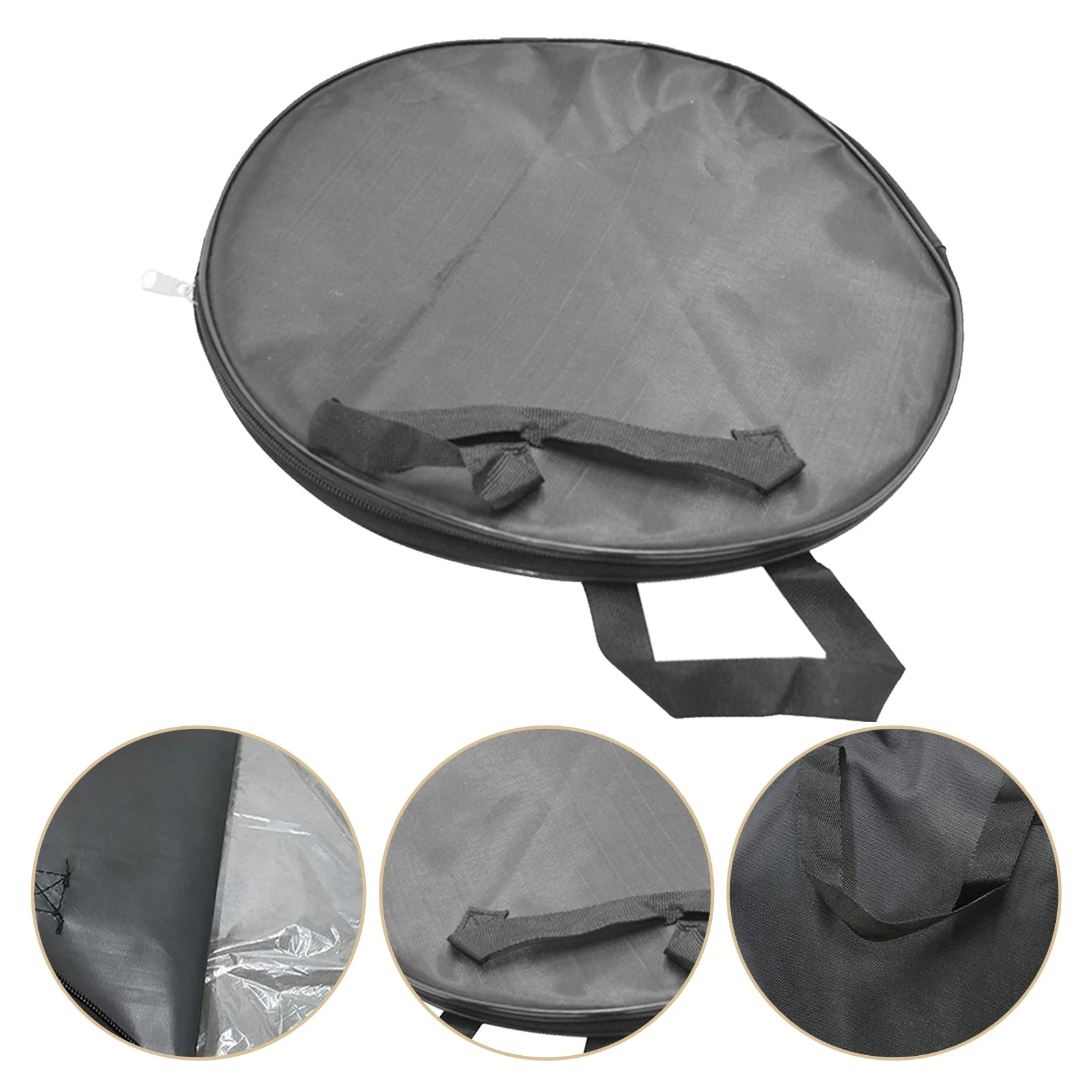 

12 Inch Waterproof Drum Pad Bag Black Oxford Handle Portable Carrying Drum Hardware Practice Cymbal Case Cymbal Case