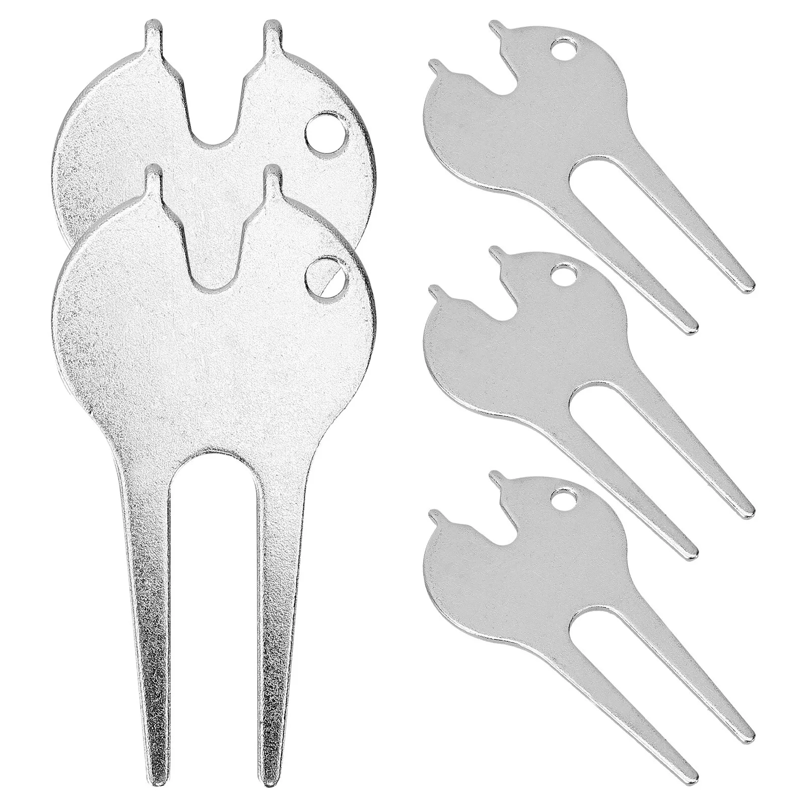 

5Pcs Portable Golf Divot Tool Metal Turf Repair Fork Compact Design for Course Training and Play Golf Divot Tool