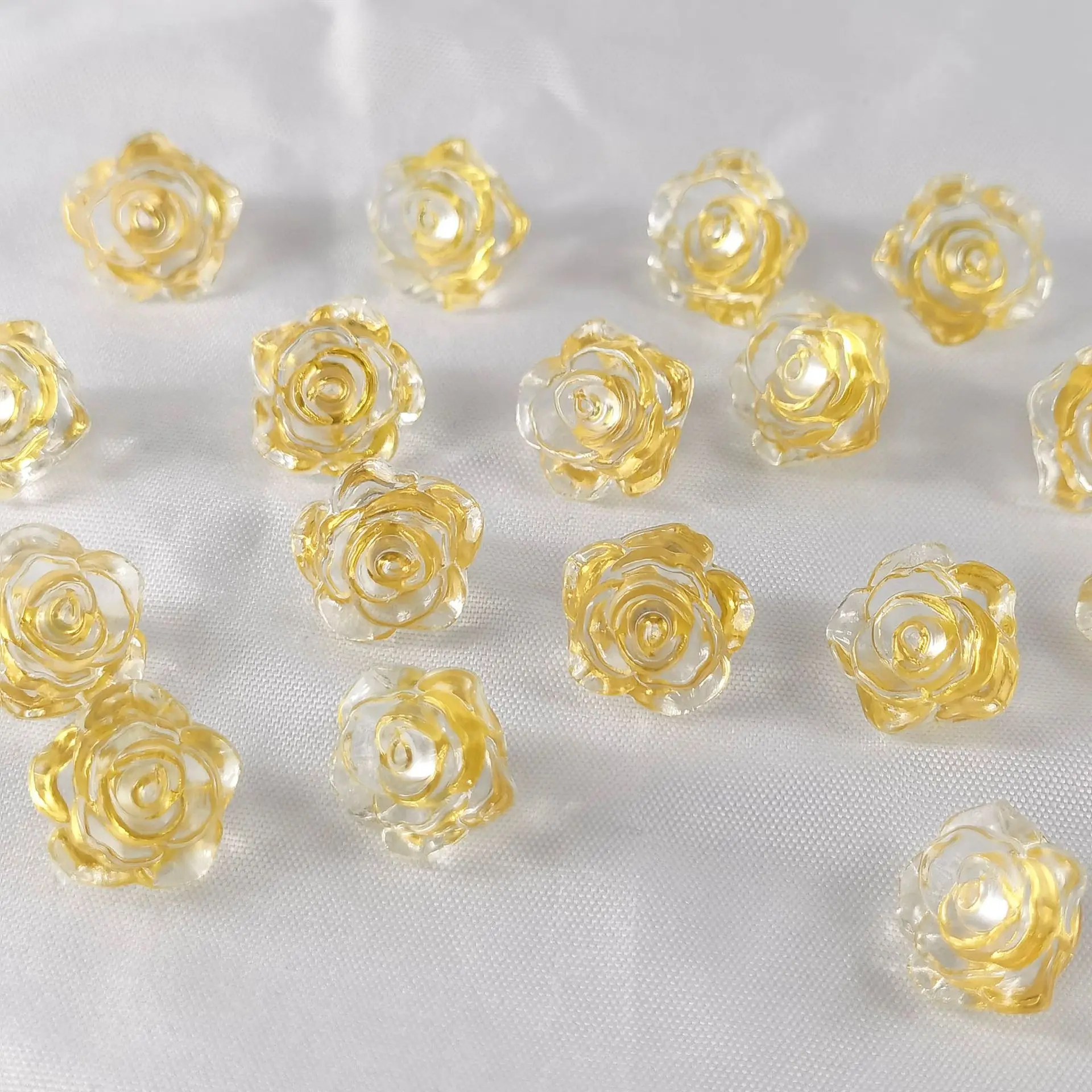 10pcs Creative Rose Flower Buttons 12mm Small Beautiful Acrylic Rose Shank Buttons DIY Apparel Sewing Accessories