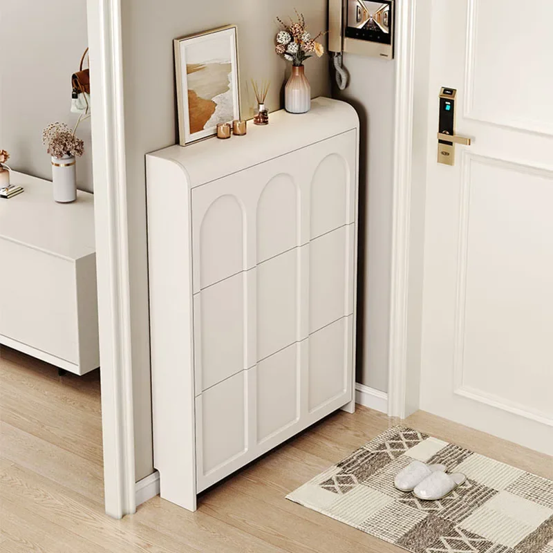 Cabinet Home Doorway Household Tilting Thin Vertical Shoe Cabinets Sleek Capacity Sapateira Portatil Dobravel Entryway Furniture