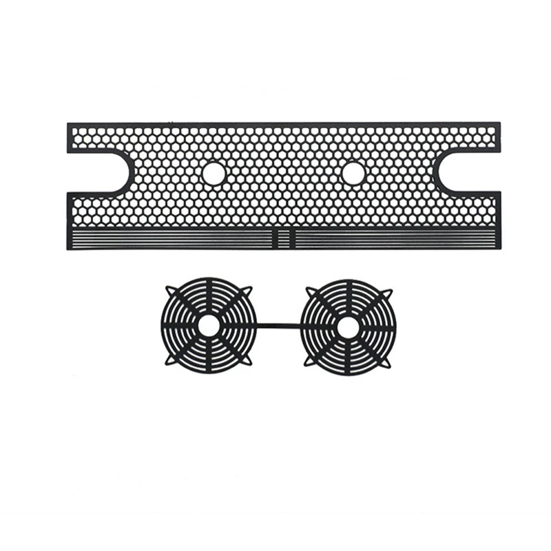 1 Set For Traxxas TRX4 Ford Bronco Metal Mesh Simulation Water Tank Radiator Modified Accessories Black