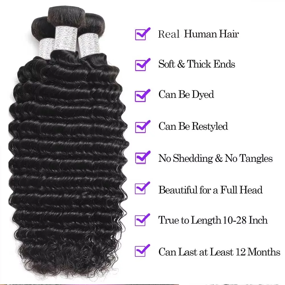 Brazilian Curly Bundles Virgin Kinky Jerry Curly Human Hair 1/3/4 Bundles Real Unprocessed Virgin Hair Water Wave Bundle