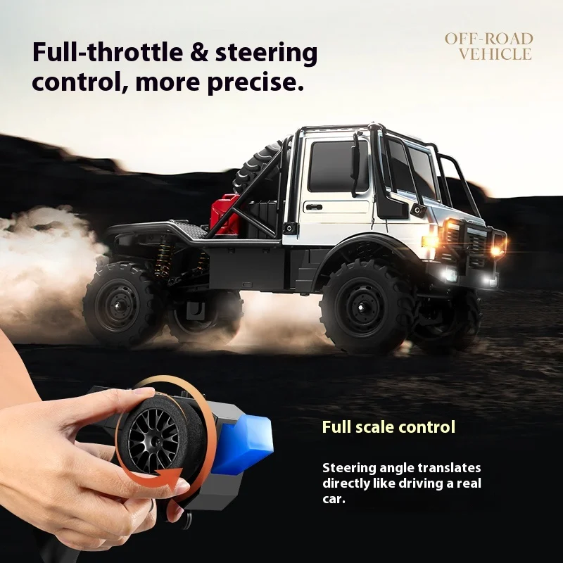 MN mn333 الدفع الرباعي النسبي الكامل للطرق الوعرة سبيكة الأمامية 1/18 Unimog u4000 لعبة هدية