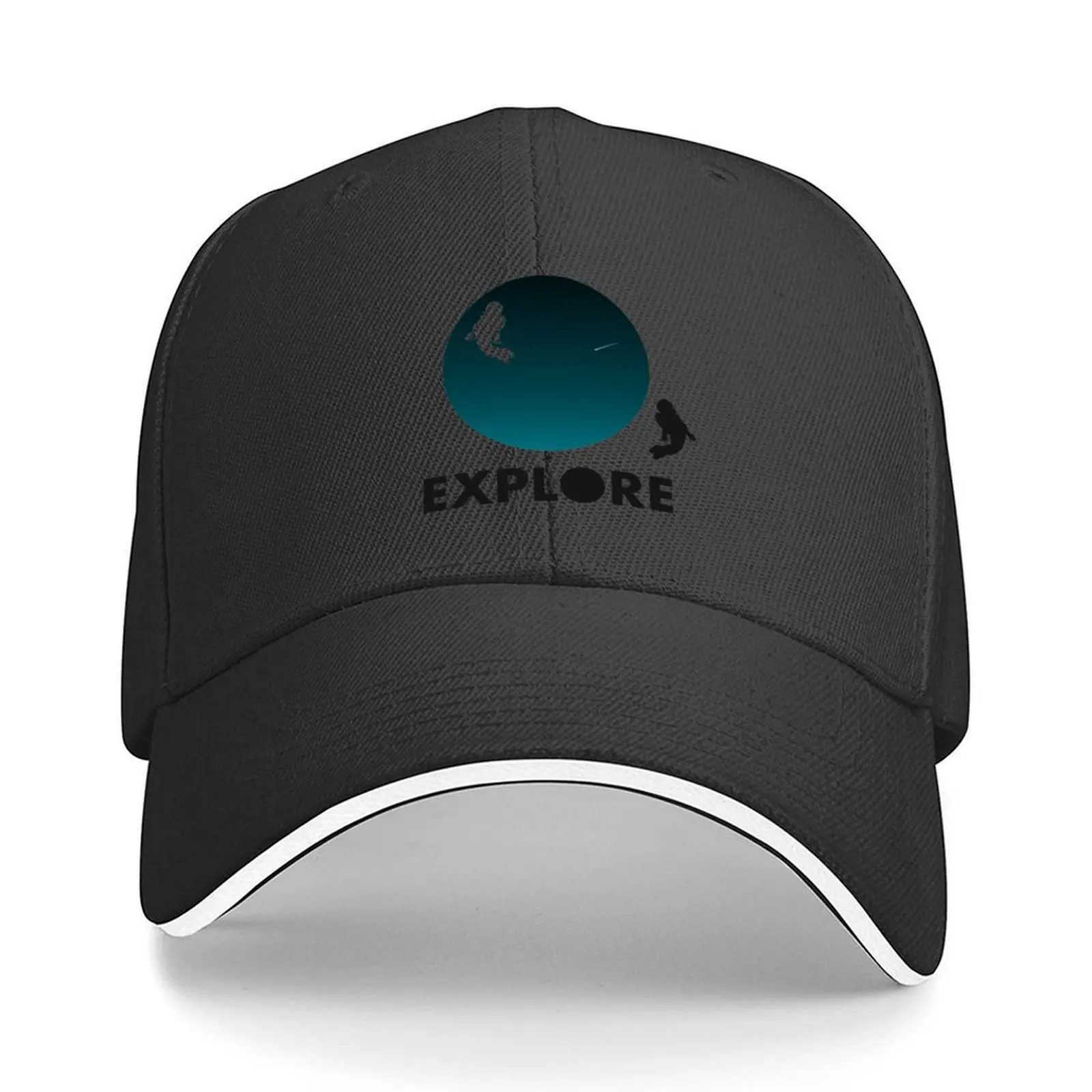 

Space explore Baseball Cap Hat Luxury Brand Big Size Hat fashionable Rugby Boy Women's