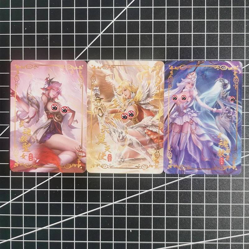 In Stock 3Pcs/set Soul Land Bibidong Hu Liena Qian Renxue Goddess Saint Sexy Anime Girls Game Collection Cards Birthday Gift Toy