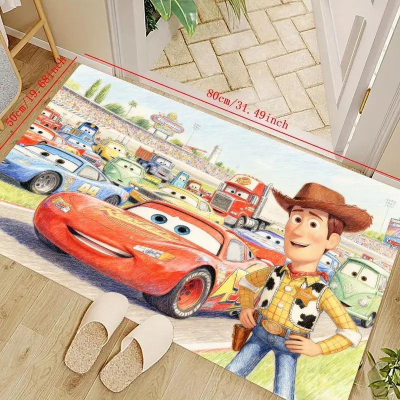 

1 шт. тематический коврик Disney Pixar Cars Lightning McQueen и Woody для детской комнаты, нескользящий мягкий детский напольный коврик с героями мультфильмов для Be