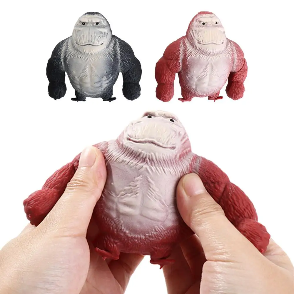 Creativo divertente Gorilla gigante figura giocattoli in gomma morbida rimbalzo lento Stretch spremitura scimmia miniature giocattolo elastico