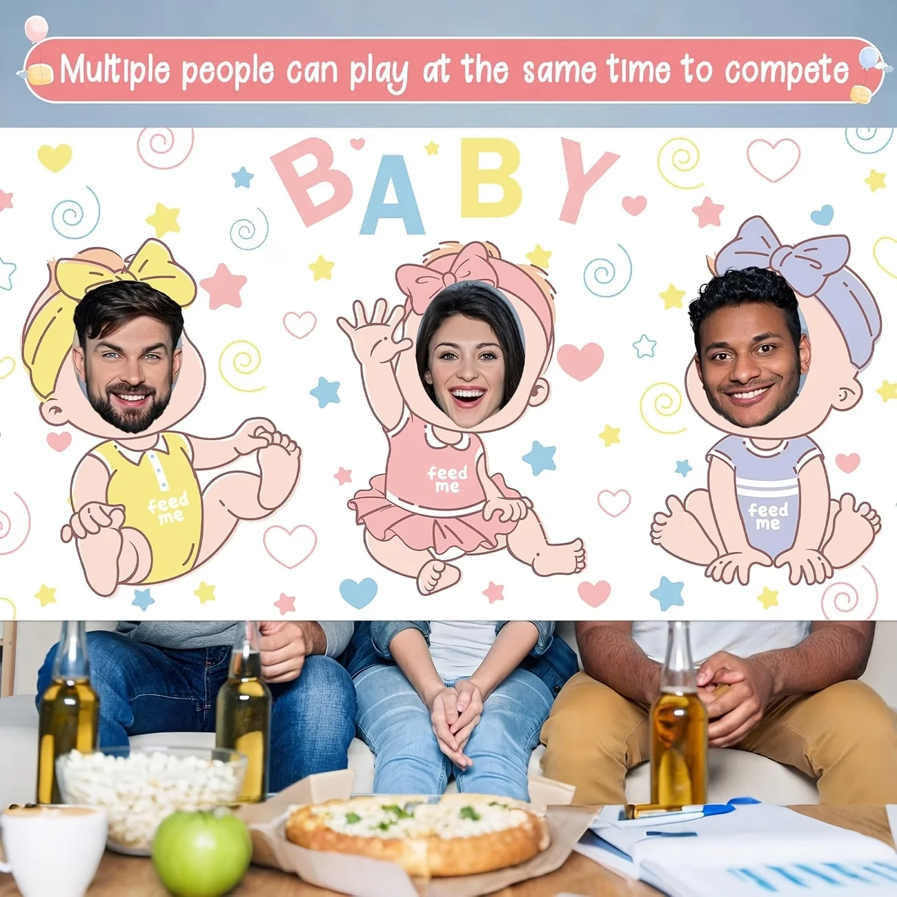 Coffee Tea Or Me - Baby Shower Games Party Photo Backdrop