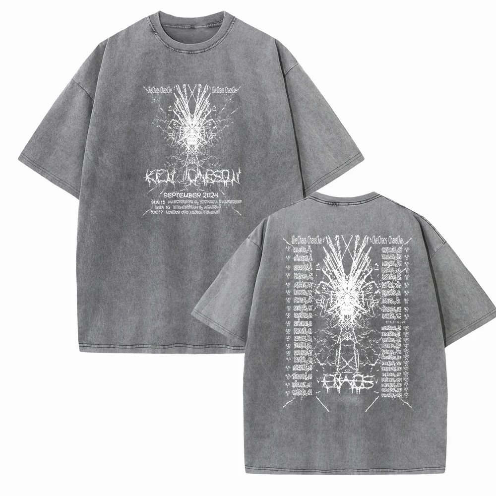 Ken Carson World Tour 2024 Shirts Harajuku O-Neck Cotton Vintage T-Shirts Fans Gift Tops