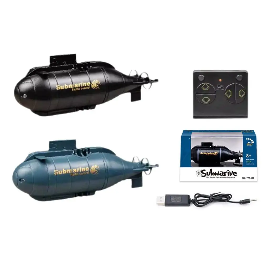 Wireless Remote Control Submarine Toy 6 Way Movement Waterproof Rechargeable Battery for Pool Bath Outdoor Kids Educational J8Y8