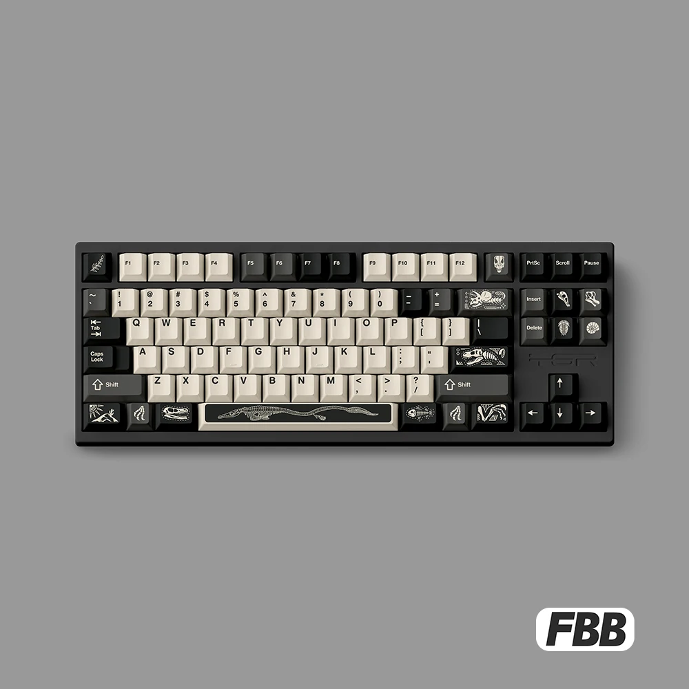 FBB Keycap Happy Typing PBT Dye-Sub مخصص الكرز الشخصي للوحة المفاتيح الميكانيكية للألعاب Mx Cherry Switch 60 75 80 100%