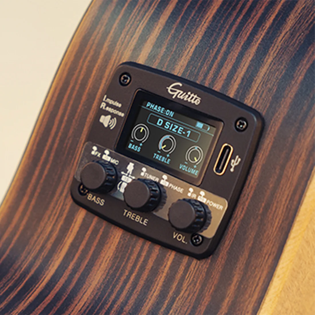 Guitar Pickup, Classical Acoustic Wood Guitar Amplifier, Multi-Function Universal