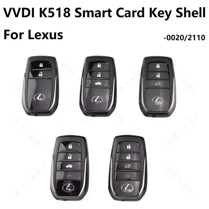 1pcs Smart Card Remote Key Shell For Lexus Modified folding keys controller Option VVDI K518 key board