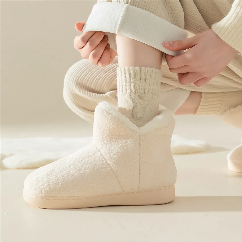 1PR Snow Autumn Winter Mid-Calf Length Fleece-Lined Thickened Fleece Long Maternity Floor Extra Thick Long Socks Warm Socks