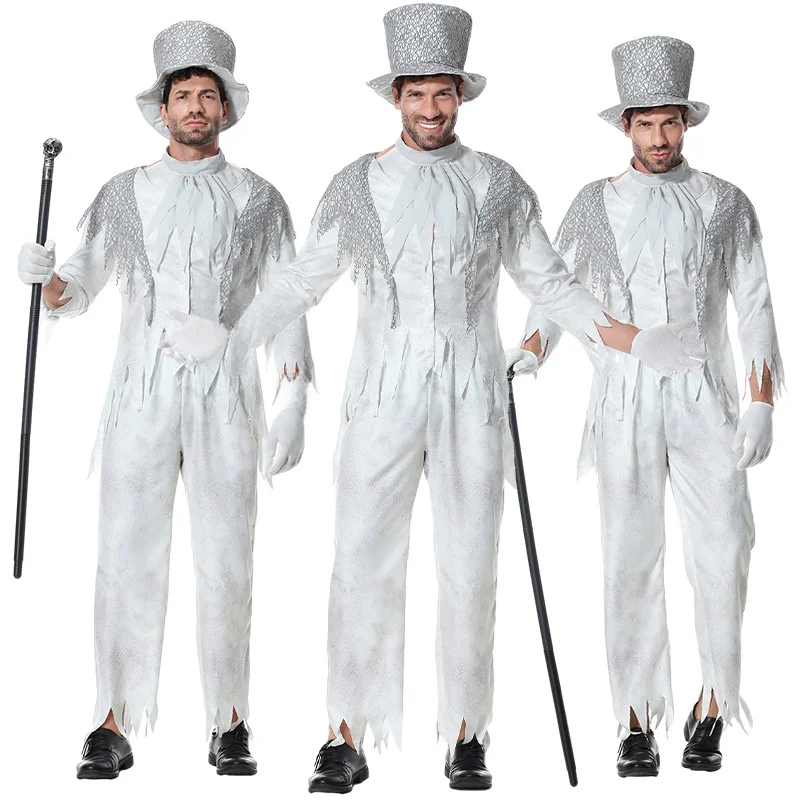 

New Halloween Magic Role Cosplay Crazy Hat Circus Party Stage Performance Costume Men's Shirt Cool Sensation Polyester