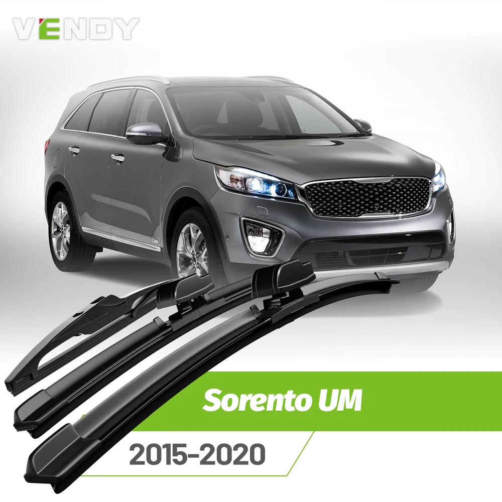 Vordere und hintere Wischerblätter-Set für KIA Sorento MK3 (UM) 2015–2020, Windschutzscheiben-Regenbürsten, 26 Zoll + 16 Zoll + 11 Zoll