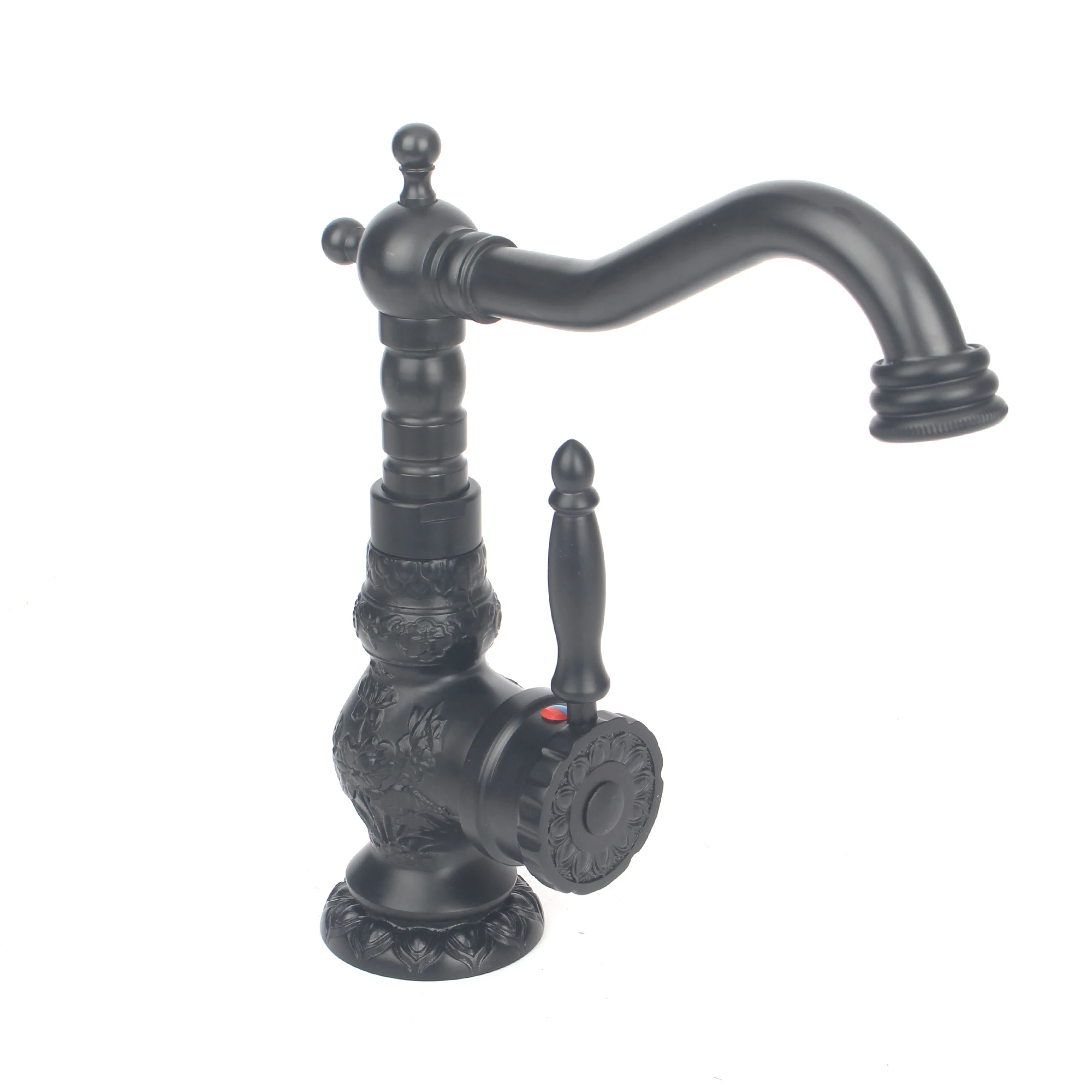 Matte Black Chrome Washroom Basin Mixer Taps, Luxury Bathroom Faucets, High Quality