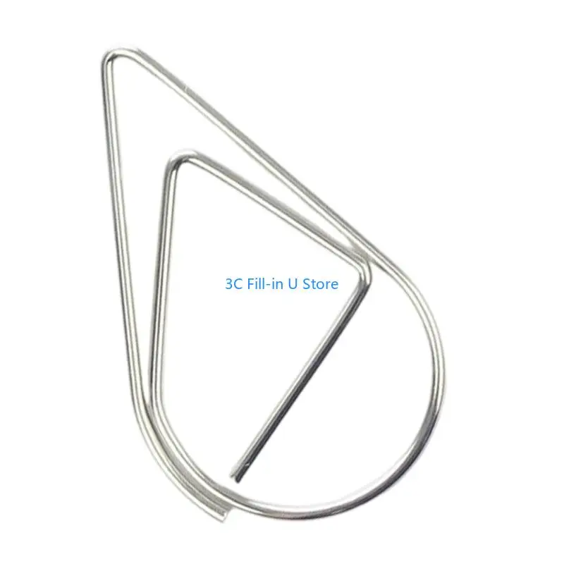 G8TA 100 PCS Nước thả hình dạng giấy clip kim loại clip dấu trang nhỏ