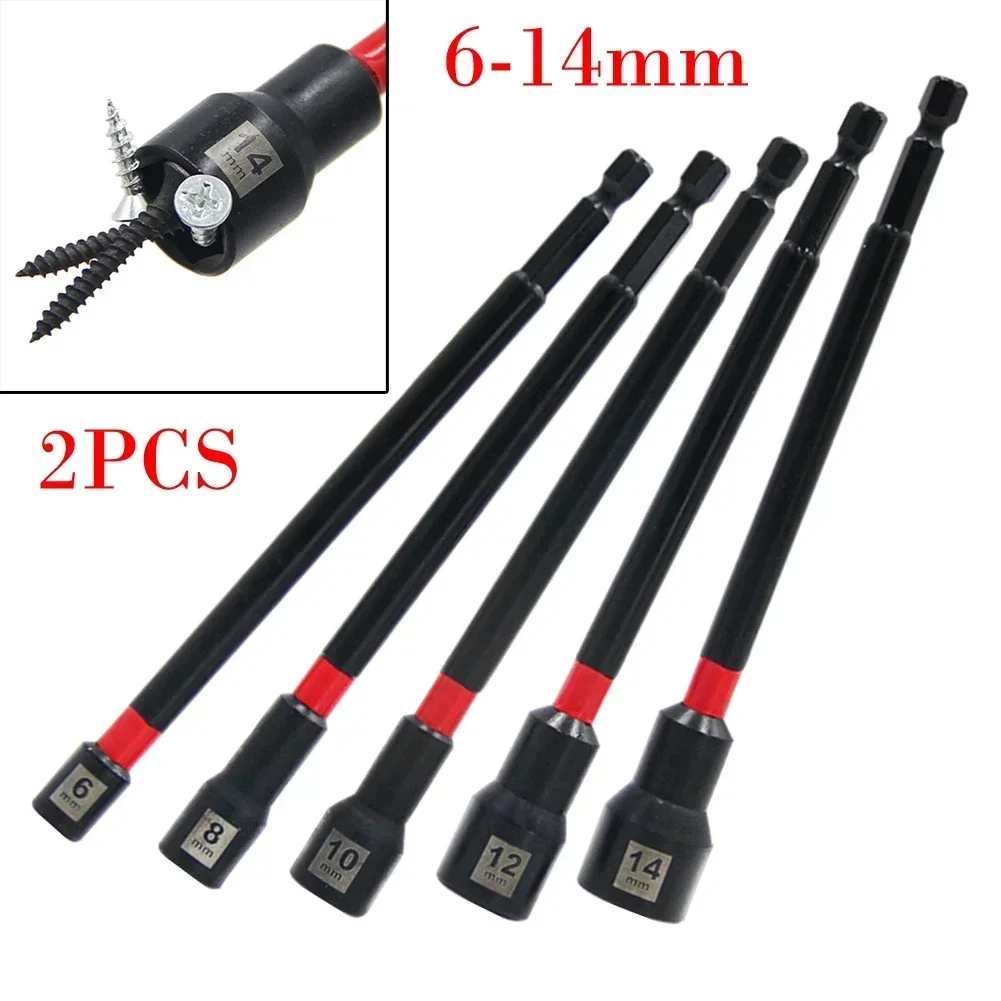 

6/8/10/12/14mm Socket Wrench With Magnetic 150mm Length Magnetic Hex Nut Driver Drill Bit Adapter Socket Wrench Extension Sleeve