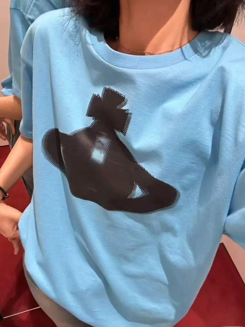 

Бренд Heidd VV2025 Весна Лето Круглая футболка с принтом «Водная марка» Ne ort Sve Cotton Moisture-ng