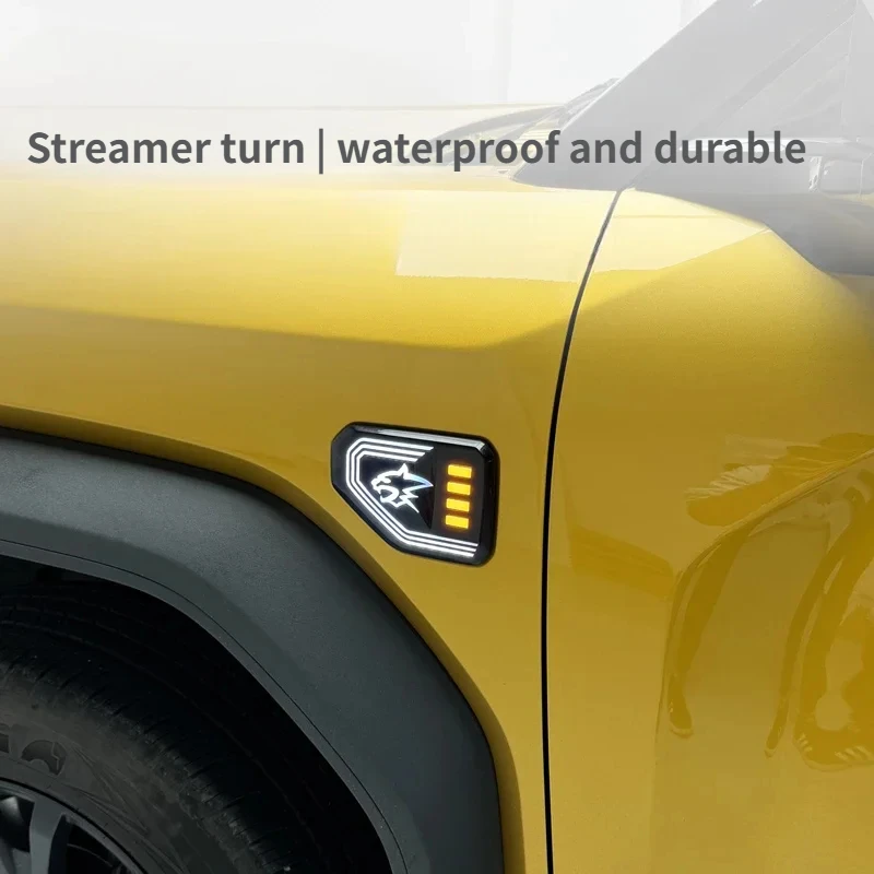 

For Formula Leopard 5 Fender light streamer day running light side turn signal car logo modification parts APP color control