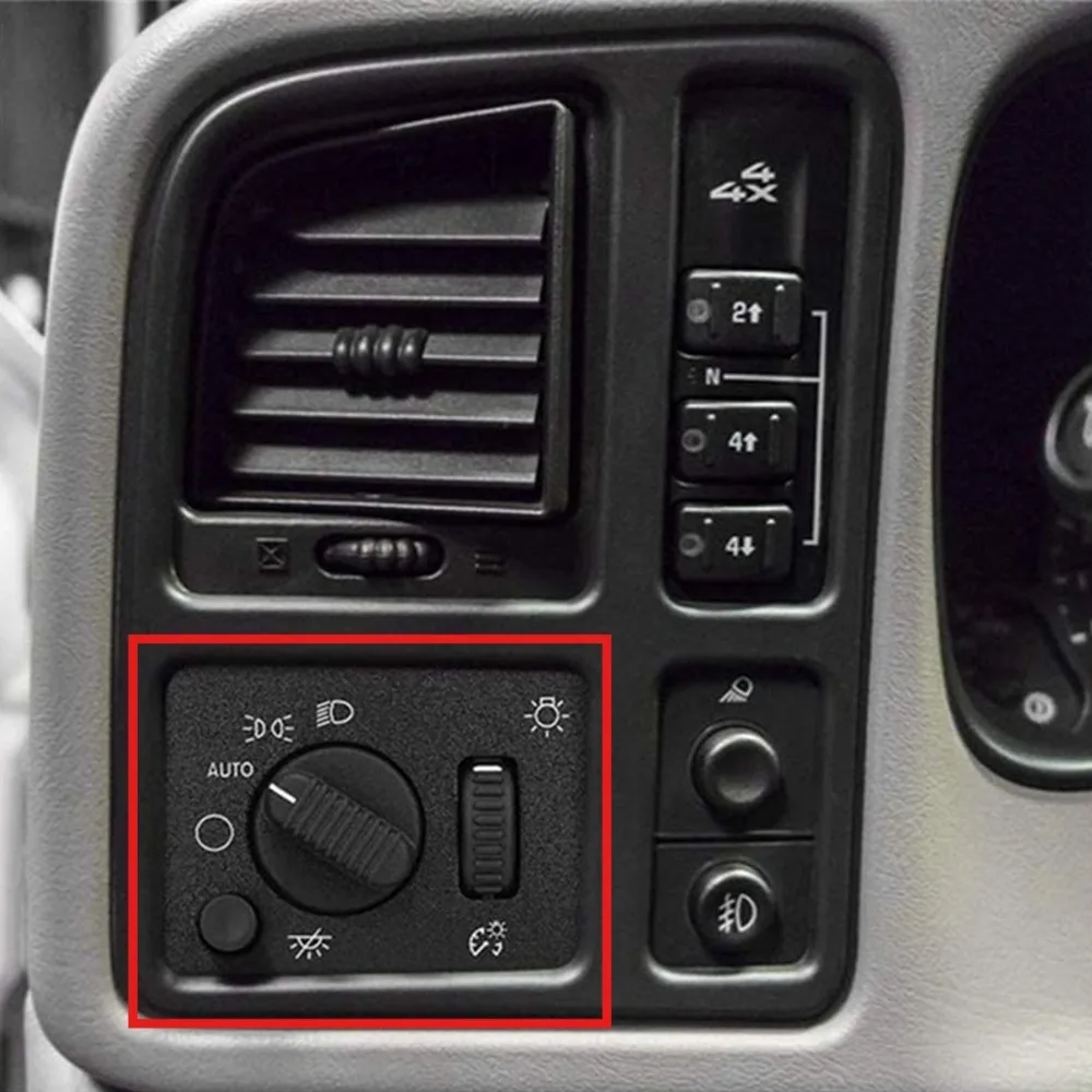 Interruptor de faro para Chevy Silverado GMC Sierra Yukon, atenuador de faro 19381535 15194803