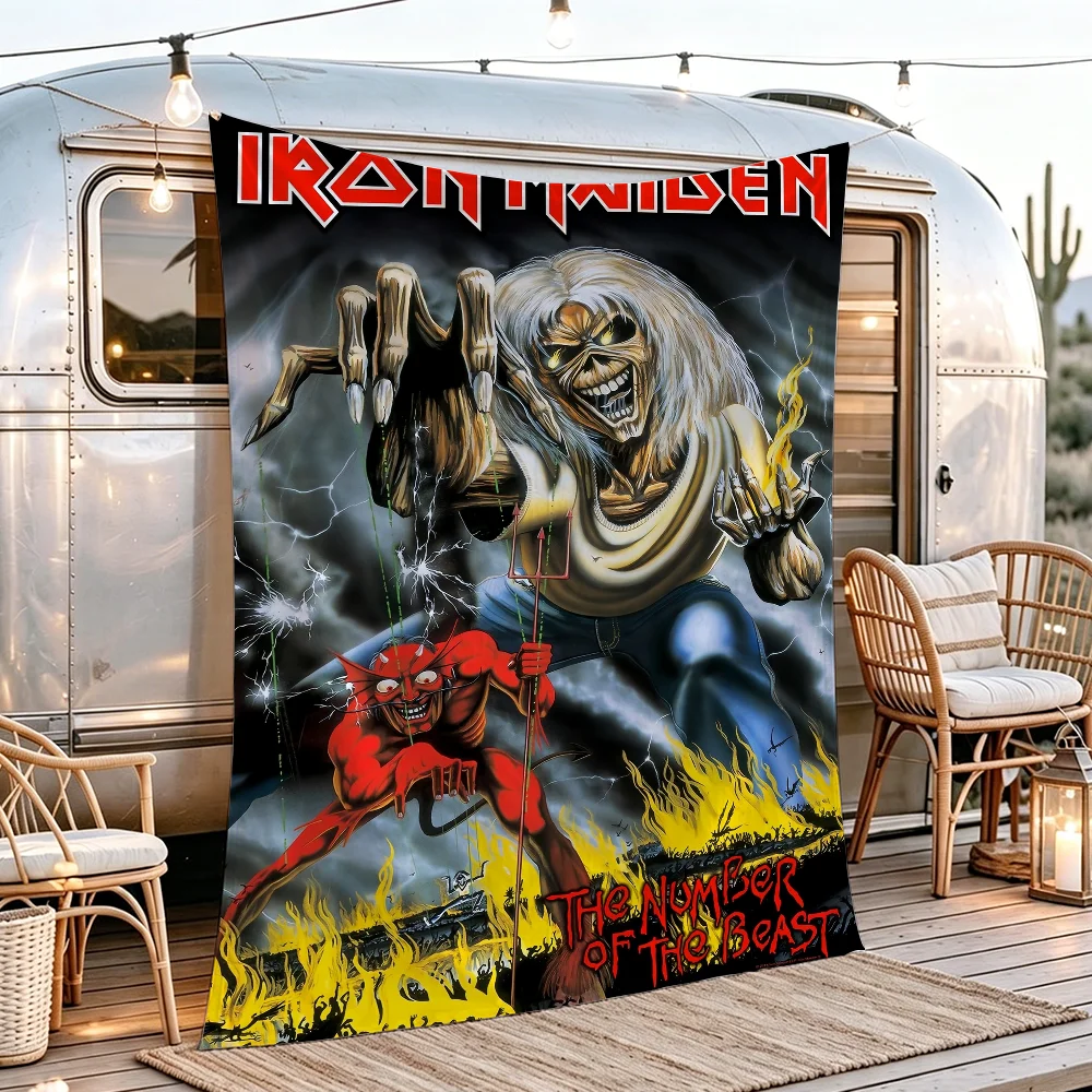 Rock Band I-IronS M-Mai-denS flag Campsite Atmosphere Hanging Banner Outdoor Garage Party Decor Advertising