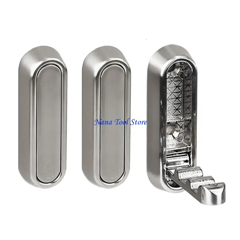 31GJ 3 Piece Wall Hooks Foldable Design Not Slip Surfaces Bathroom Organizers Hook