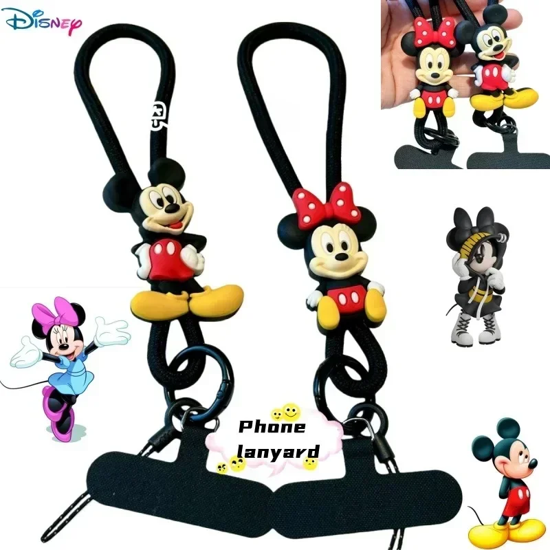 Disney Couple Mickey & Minnie Phone Lanyard, Drop-Proof Wrist Strap, Vintage CCD Camera Strap, Ideal Gift for Men and Women Gift