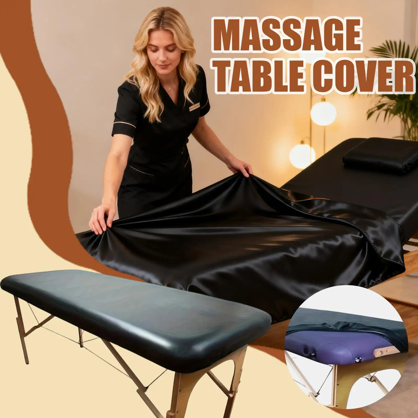 Massage Table Cover PU Leather Fitted Replacement Mat Massage Table Cover Sheet For Beauty Salon Professional Home Training