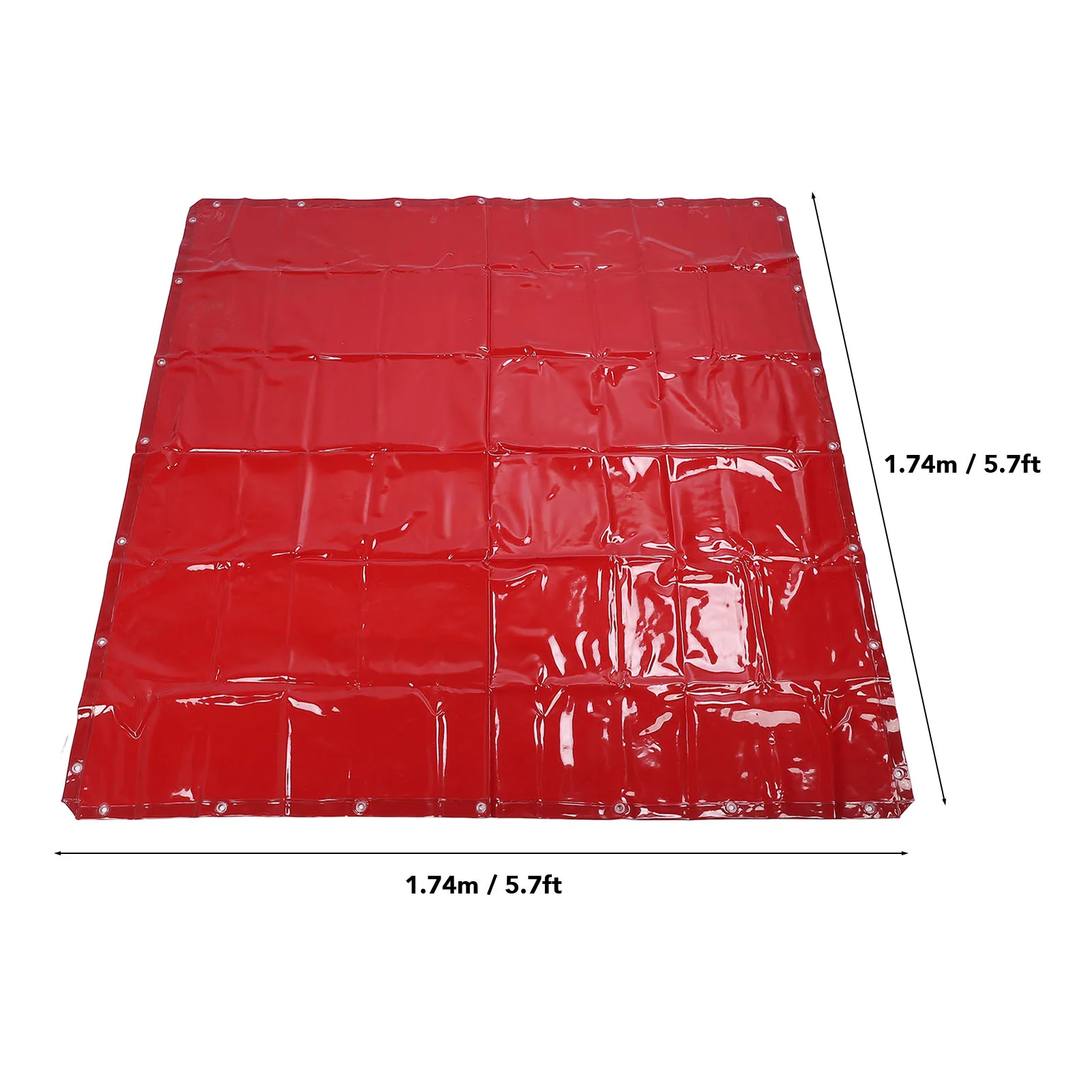 เชื่อมผ้าม่านหน้าจอ 5.7x5.7ft สีแดงสารหน่วงไฟกันน้ําระดับ 6 UV ป้องกัน Polyethylene เชื่อมผ้าม่านสําหรับ Workshop