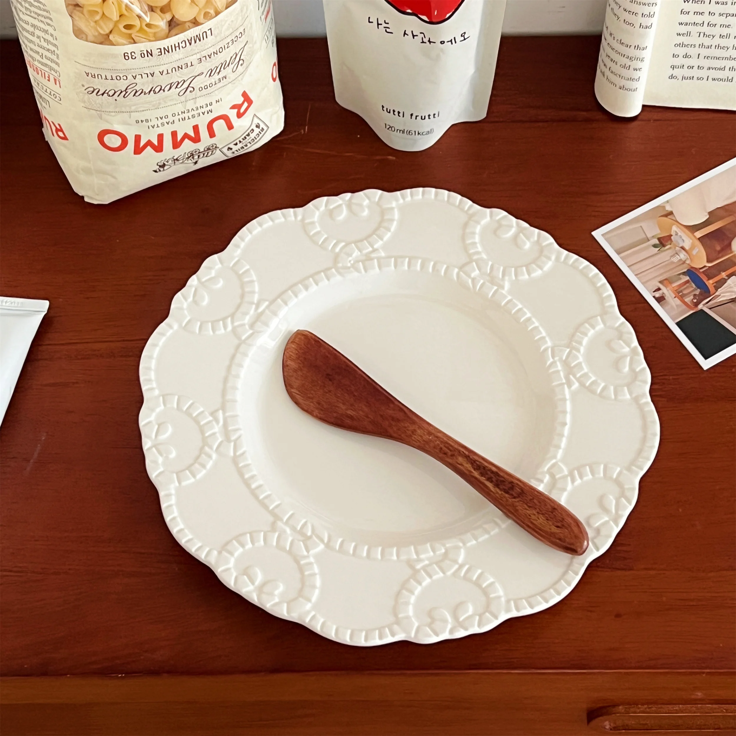 

Creative Cerc Dert Plate Emed Design High Aesthetic Value New Sle Home Dining Utensils French Sle Underglaze Color