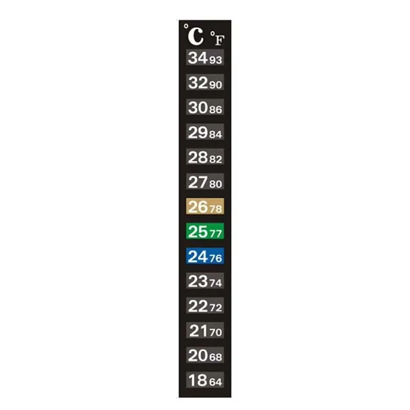1/3/5pcs Digital Aquarium Home Stick-on Thermometer Fish Tank Strip Dual Scale C/F Discolor Temperature Measurement Sticker Tool