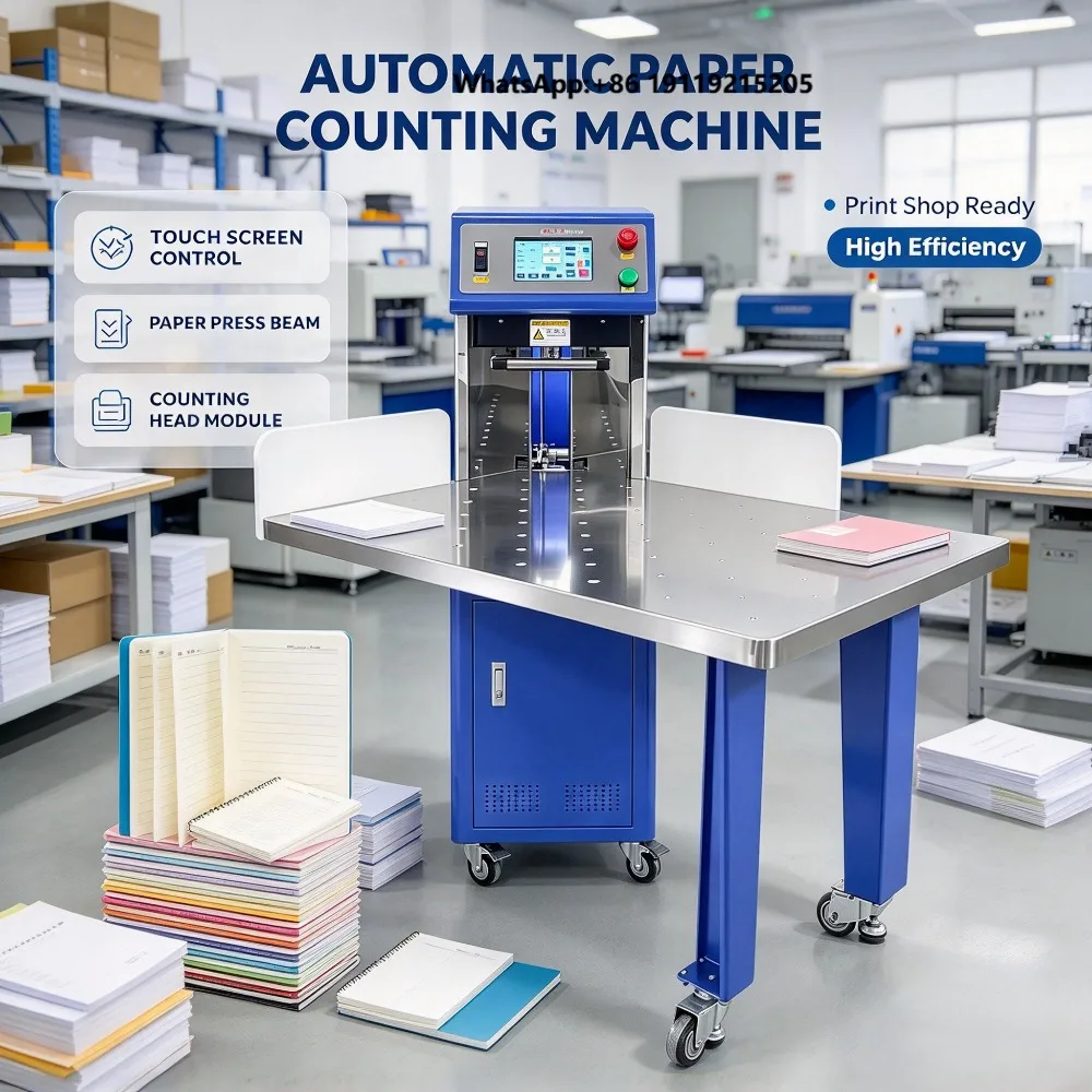 Paper Sheet Counting Machine Counting Equipment Paper Baffle Notebook Magazine Newspaper Sheet Counting Machine Movable Casters