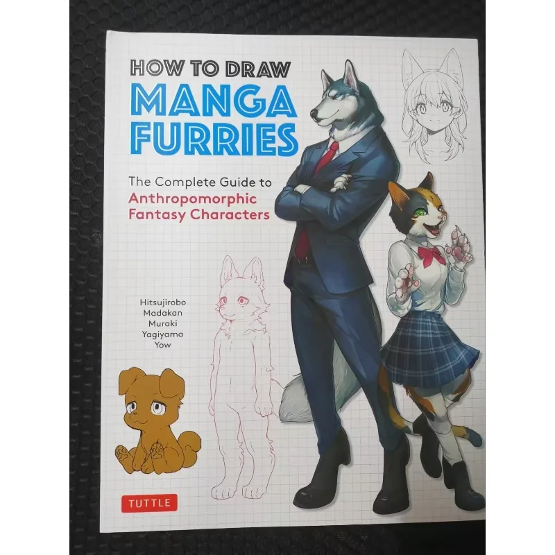 furry-drawing-tutorial-book-english-how-to-draw-manga-furries-750-illustrations-detailed-techniques-for-head-hands-feet-torso